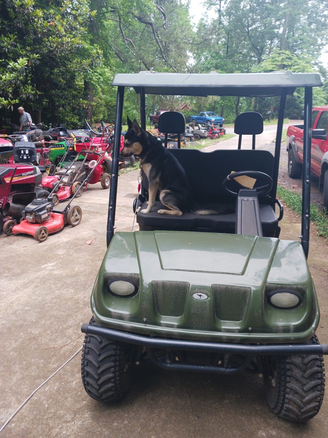 Utility vehicle at the shop